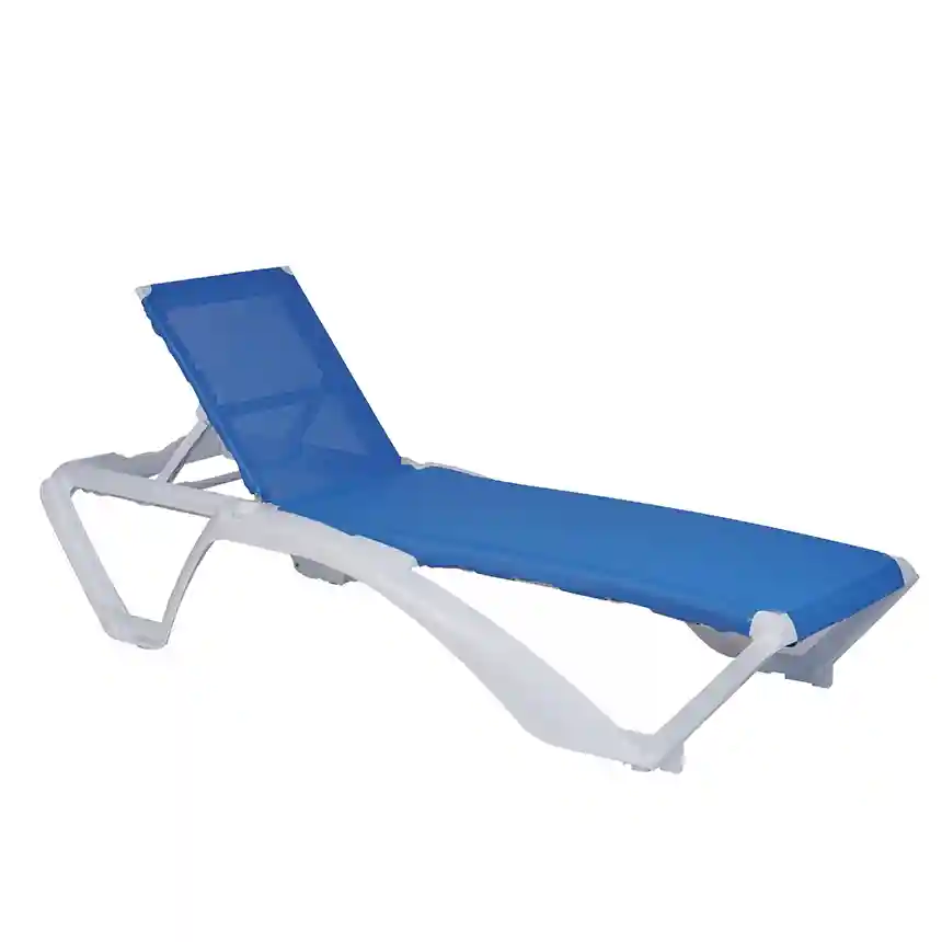 Conjunto Acqua 2 tumbonas y mesa color blanco y azul 5 Tumbona acqua blanco azul 002