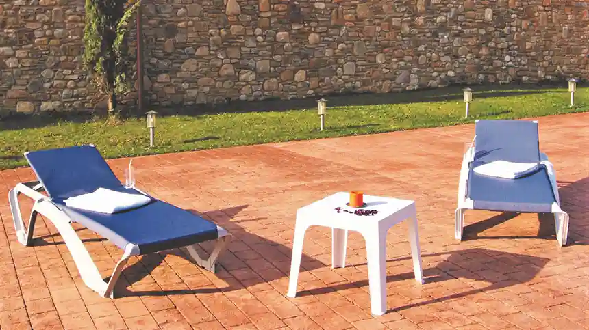 Conjunto Acqua 2 tumbonas y mesa color blanco y azul 4 Tumbona acqua blanco azul 003