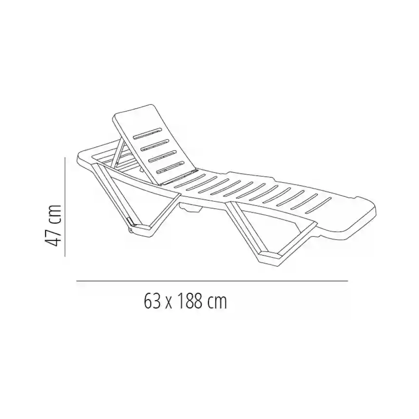 Conjunto Master 2 tumbonas y mesa color blanco 3 Tumbona master blanco 005