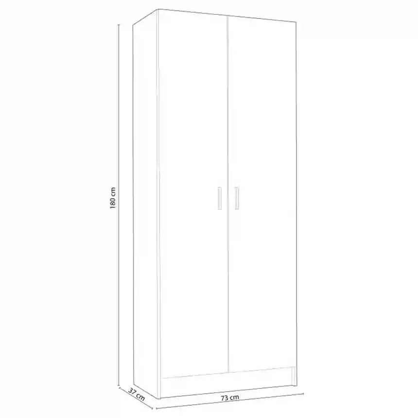 Armario escobero 2 puertas 73x180x37 cm blanco 2 armario-multi-useful-73-2-puertas 003
