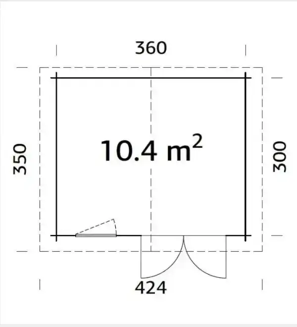 Caseta para Jardín de Madera Klara 10.4 mts2 2 caseta-para-jardin-de-madera-klara-10.4-m2 palmako 004