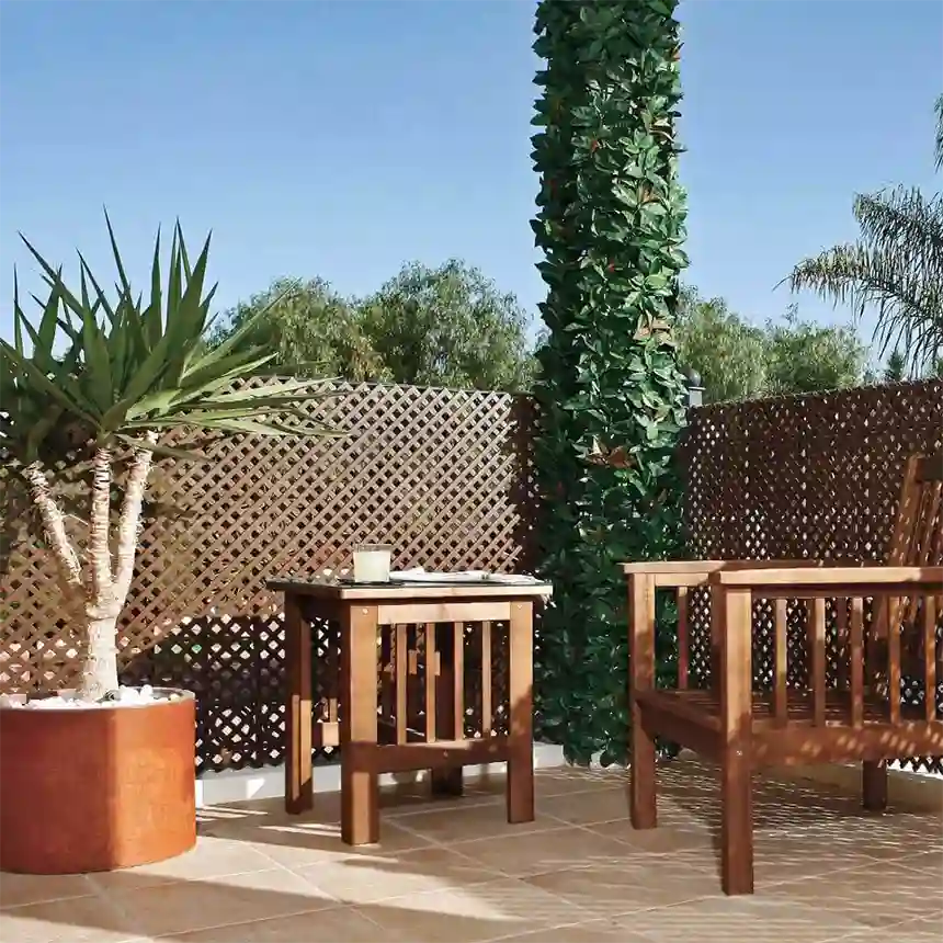 Pack 6 Celosías PVC 18mm 1x2mt Marrón 4 decory cuadra celosia pvc 18mm catral garden