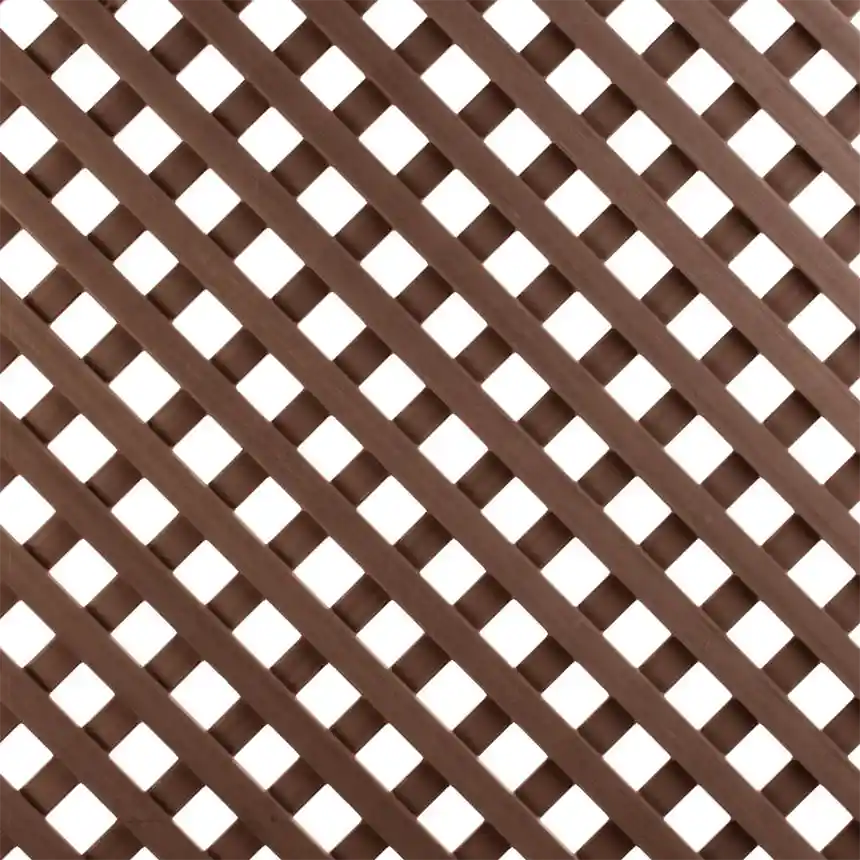 Pack 6 Celosías PVC 18mm 1x2mt Marrón 3 decory cuadra celosia pvc 18mm marrón detalle